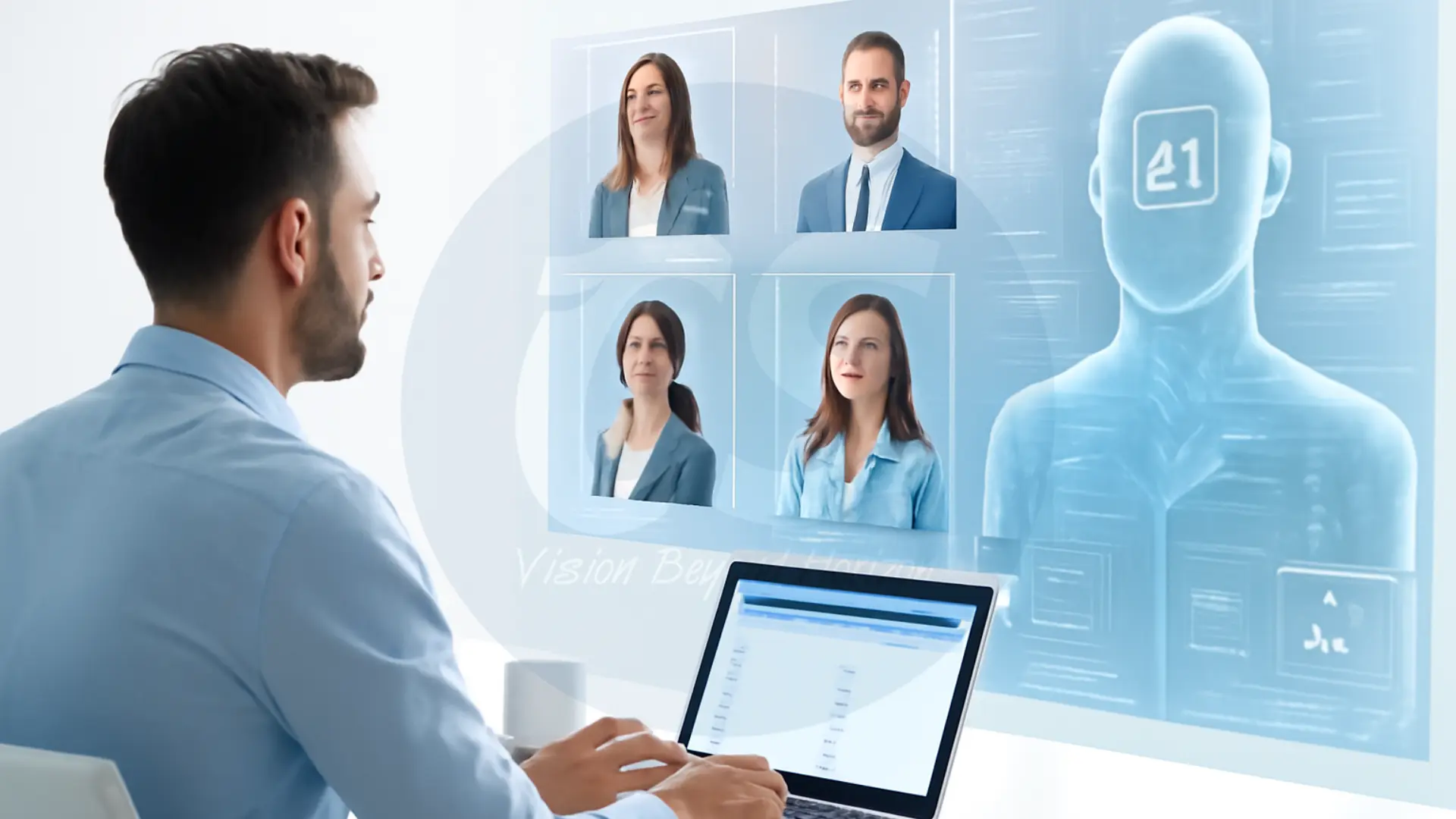 a recruiter screening candidates through AI